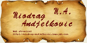 Miodrag Anđelković vizit kartica